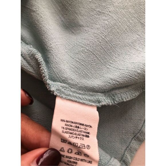 Free people Clear skies cold shoulder tunic Mint SZ SP - Picture 11 of 11